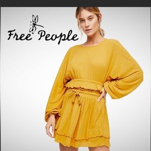 Free People FP Beach “Sweet Lady” Two-Piece Set in Marigold, S